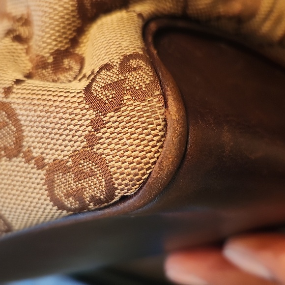 Gucci Canvas/Leather Logo Shoulder Bag Rare - Picture 11 of 17